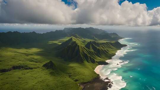 山海风光鸟瞰全景