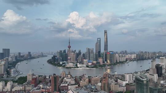 上海城市天际线航拍