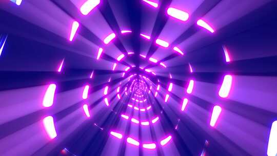 紫色能量数字方形矩形隧道框架由线和点制成视频素材模板下载