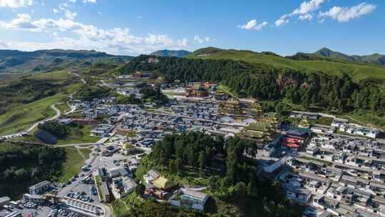 甘南郎木寺航拍延时