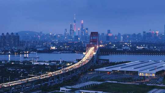 广州新光大桥城市中轴夜景