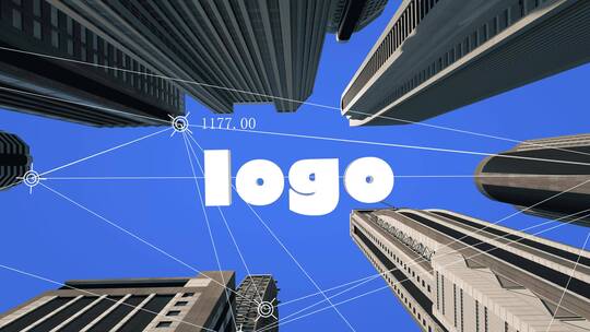 logo 数字城市 城市 高楼AE视频素材教程下载
