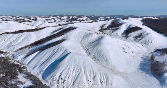 大兴安岭雪山航拍