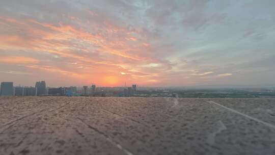 成都早晨朝霞天空延时