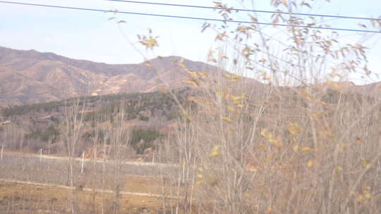 风景 沿途 高速公路 大山 秋天