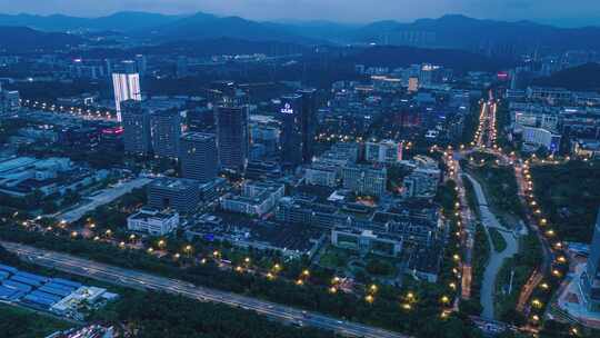 广州黄埔科学城夜景延时