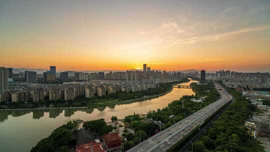 福州福马路晚霞延时