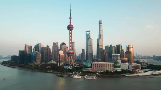 上海陆家嘴航拍4K视频素材模板下载