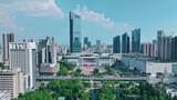 武汉国际会展中心航拍高清在线视频素材下载