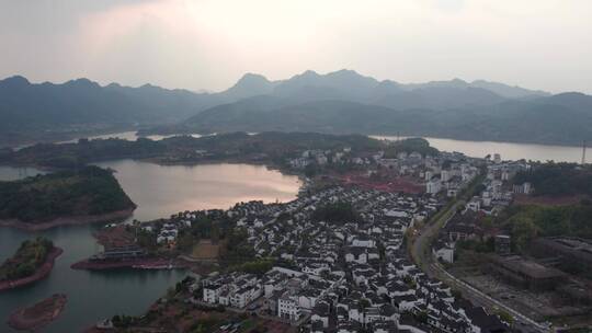 4k 航拍杭州千岛湖山水风景区