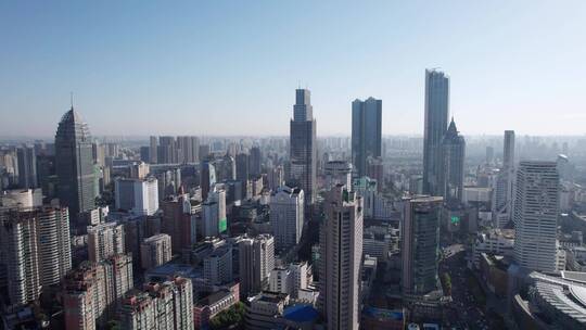 航拍无锡城市建筑景观