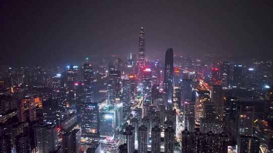 深圳航拍城市夜景