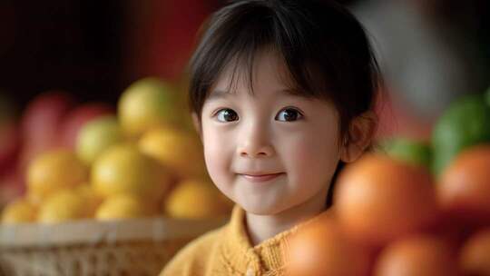 萌娃与水果的甜蜜相遇