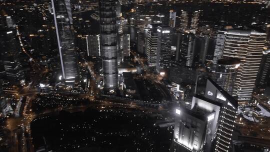 上海夜景航拍空镜