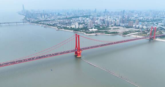 【航拍】武汉鹦鹉洲长江大桥07-丁字坝（2022.09.01）