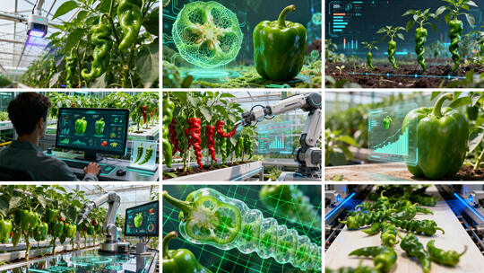 现代农业青椒种植 科技赋能智慧青椒种植
