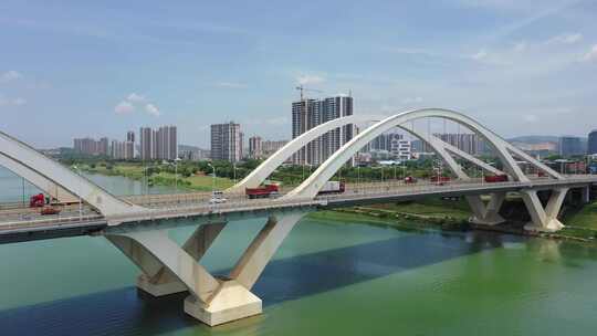 4K航拍南宁西明大桥视频素材模板下载