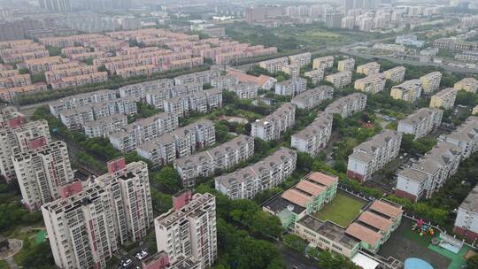 上海浦江镇江月路景舒苑 小区全景4K航拍