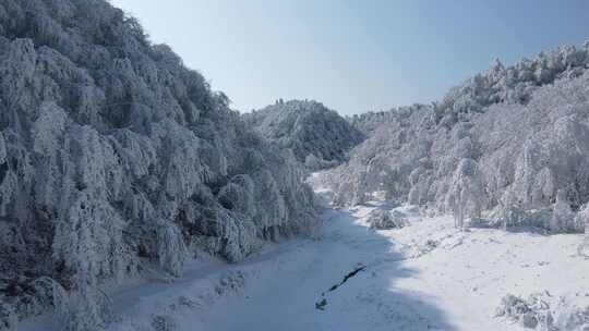 汉江源景区雪景航拍宣传片