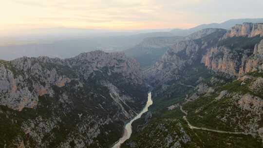 Verdon Gorge，河，峡谷，山