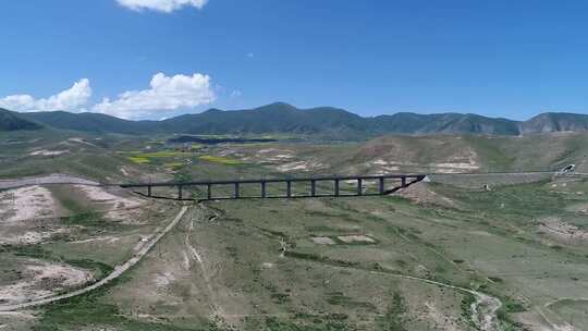 青藏铁路青海湖航拍