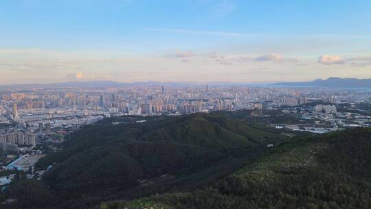 无人机航拍，云南昆明，长虫山，西山