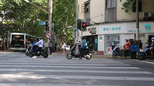 上海浦西街景视频素材模板下载