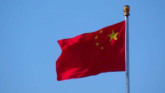 北京天安门飘扬的国旗
