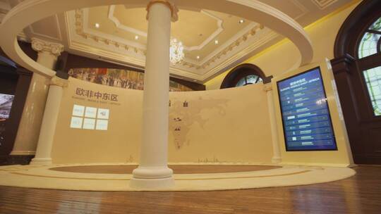 中国证券博物馆 博物馆 稳定器 证券 展览视频素材模板下载