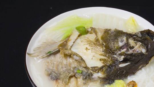 雄鱼头米粉美食早餐4k视频