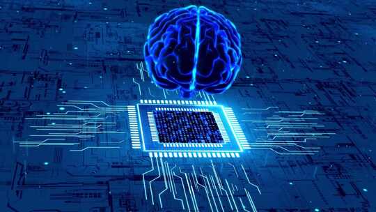 人工智能科技大脑转动芯片线路