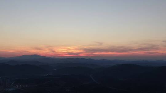 蓝天夕阳晚霞火烧云素材