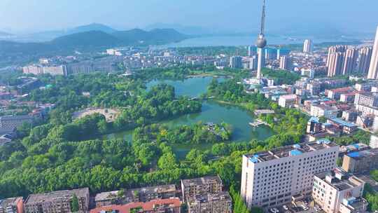 江苏徐州航拍鼓楼区城市地标CBD高楼大厦