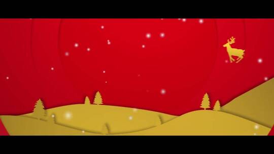 红色圣诞节的标志节目视频开场展示AE模板