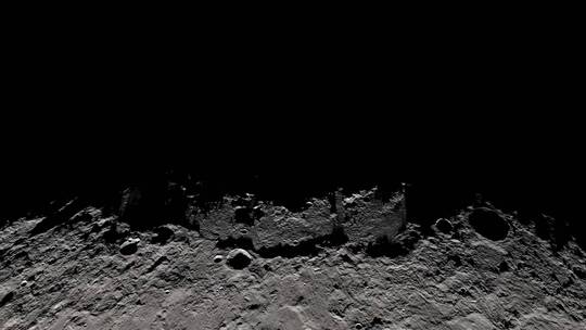 凹凸不平的月球表面