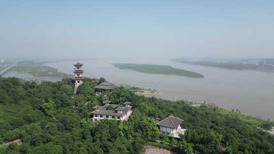 湖北鄂州市西山风景区航拍