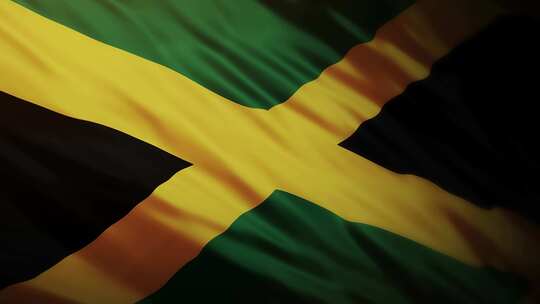 牙买加国旗挥舞-4K视频素材模板下载
