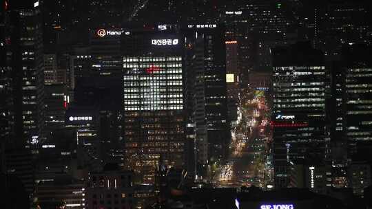 韩国夜景视频素材模板下载
