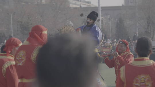 山东商河非遗鼓子秧歌春节新年喜庆热闹元宵