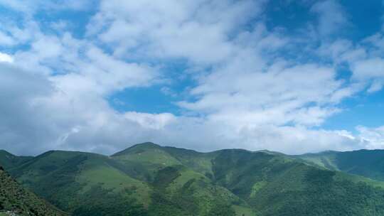 4K大山青山山川蓝天白云延时