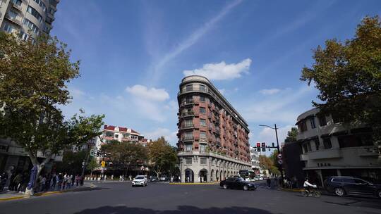 武康大楼上海空镜夏日