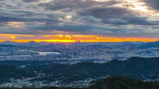 韩国首尔现代玻璃幕墙写字楼外观