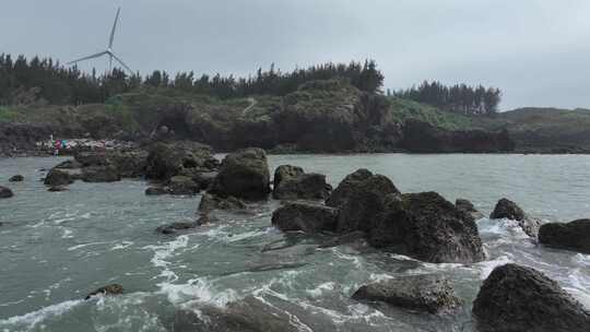 海南龙门激浪海岸航拍