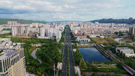 文山州文山市城区震撼航拍角度