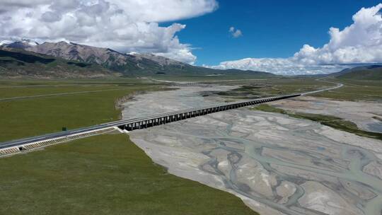 西藏京藏高速航拍延时