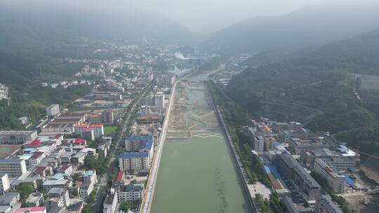 湖北襄阳保康县城市建设航拍