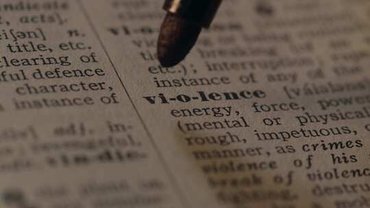 暴力，字典，书，笔