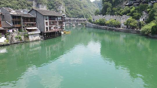 航拍贵州镇远古镇5A景区