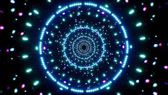 霓虹粒子光门户效果循环视频素材模板下载