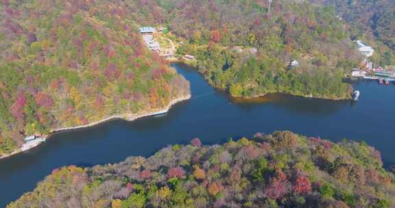 武汉木兰天池风景区深秋风光